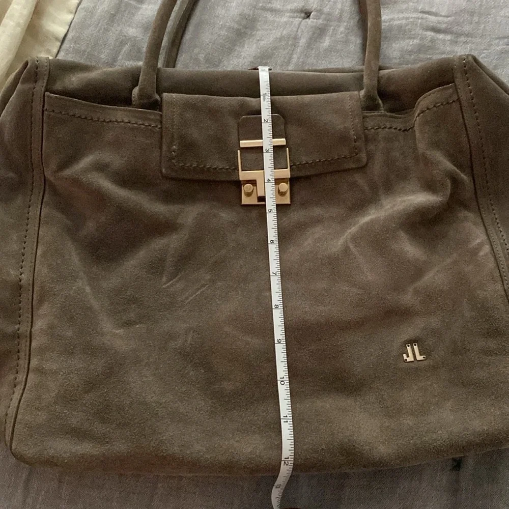 Lanvin grey suede crossbody shoulder bag - Picture 16 of 16